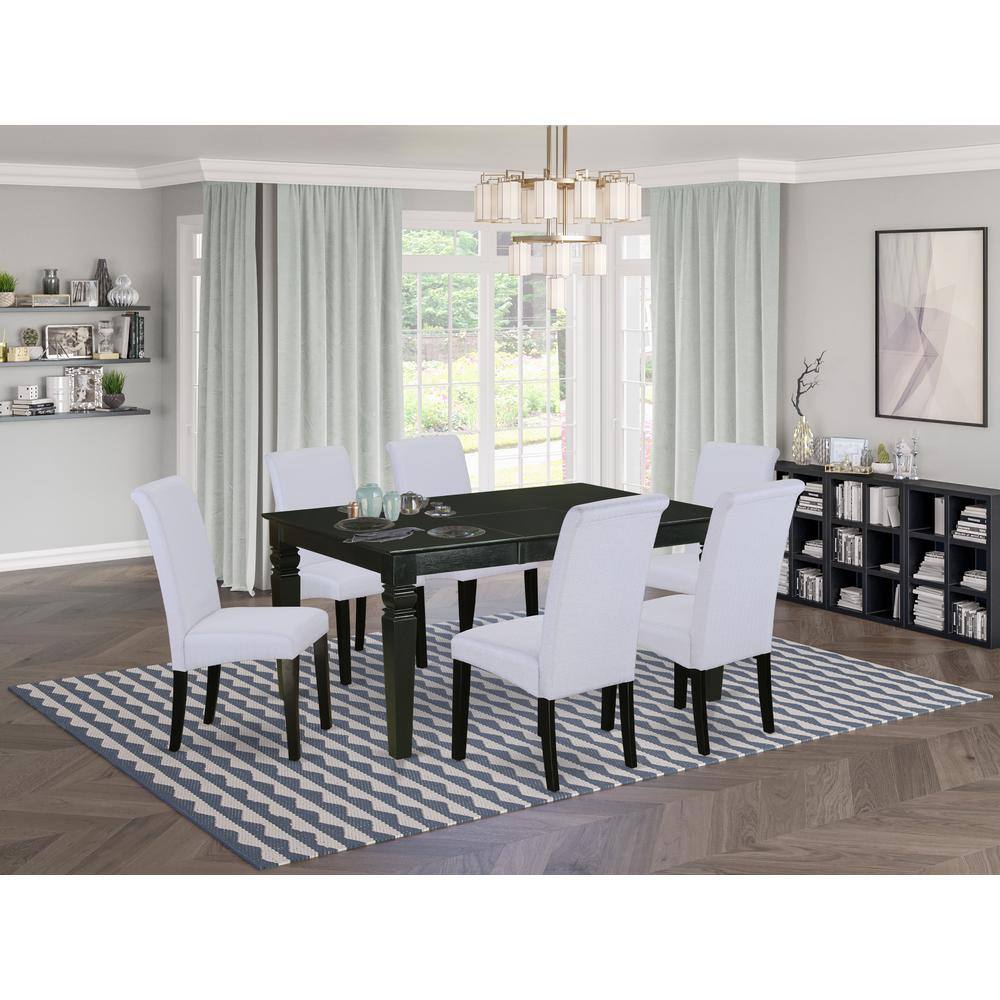 Left. East West Furniture - Dining Room Set Black - Brown.