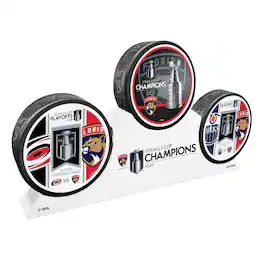 Mustang Drinkware - Florida Panthers 2025 Stanley Cup Champions 3 Puck Podium - Multicolor