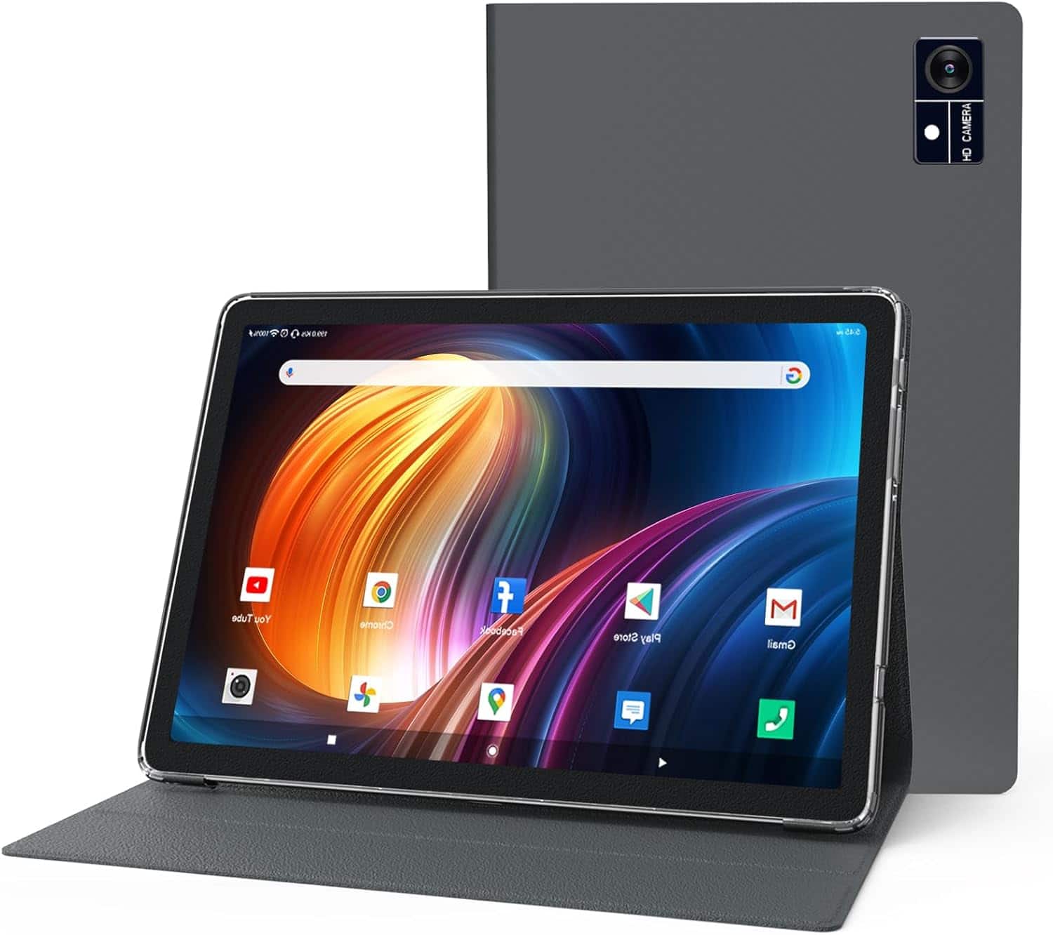 MOONSTARS - Newest Android 13 Tablet with Case, 2025 Tablets Octa-Core 2.0GHz, 128GB ROM+16GB RAM+512GB Expandable, 10.1 inch Tablet - Black