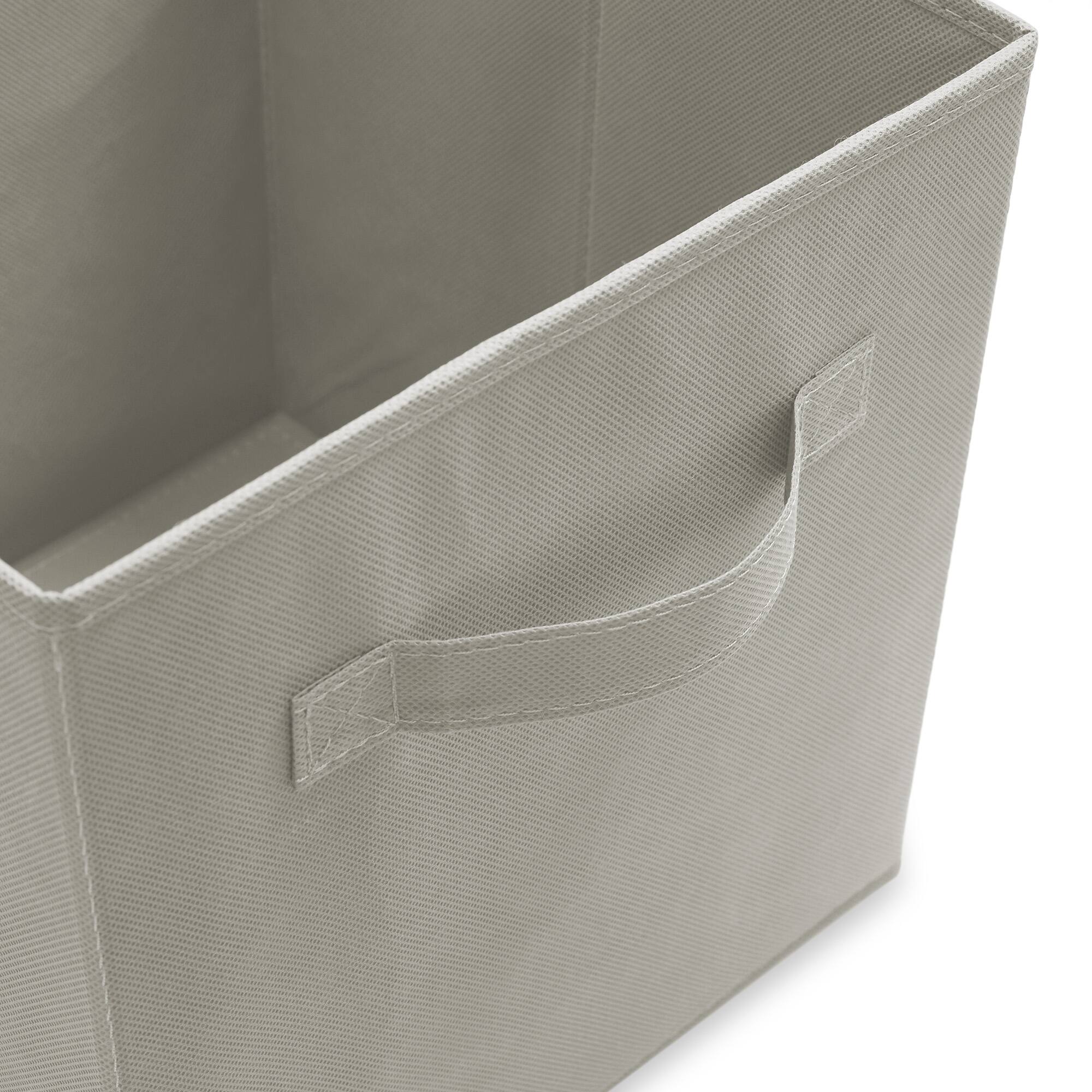 Alt View 2. Casafield - (Set of 6) Collapsible Fabric Cubes - Storage Bins - Light Gray.