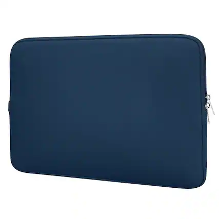 Front. Unique Bargains - Laptop Case - Polyester Computer Sleeve Carrying Bag, Shockproof Protective Cover for 15.6" Notebook - Dark Blue.