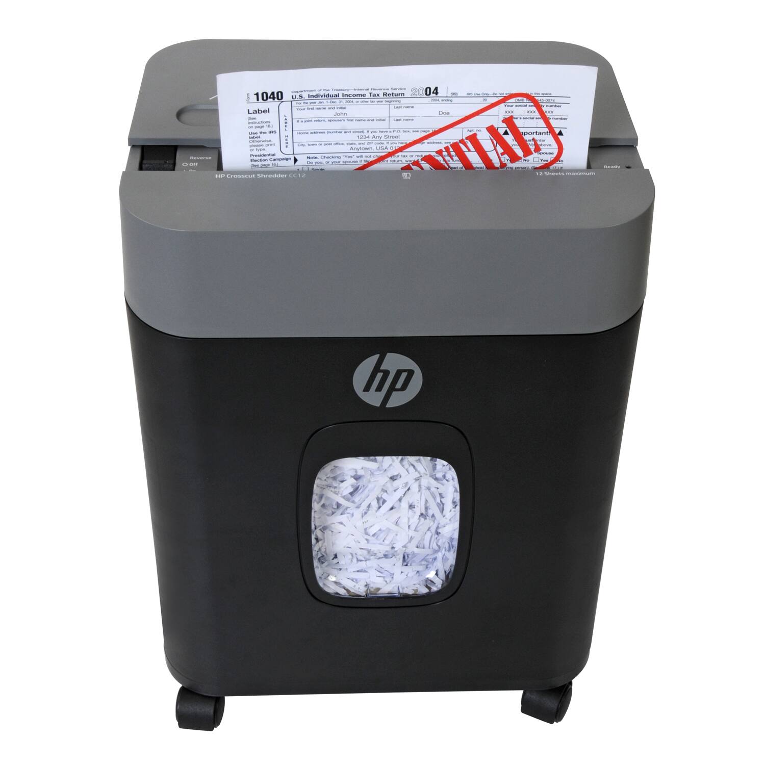 Alt View 11. HP - 12 Sheet Crosscut Paper Shredder.
