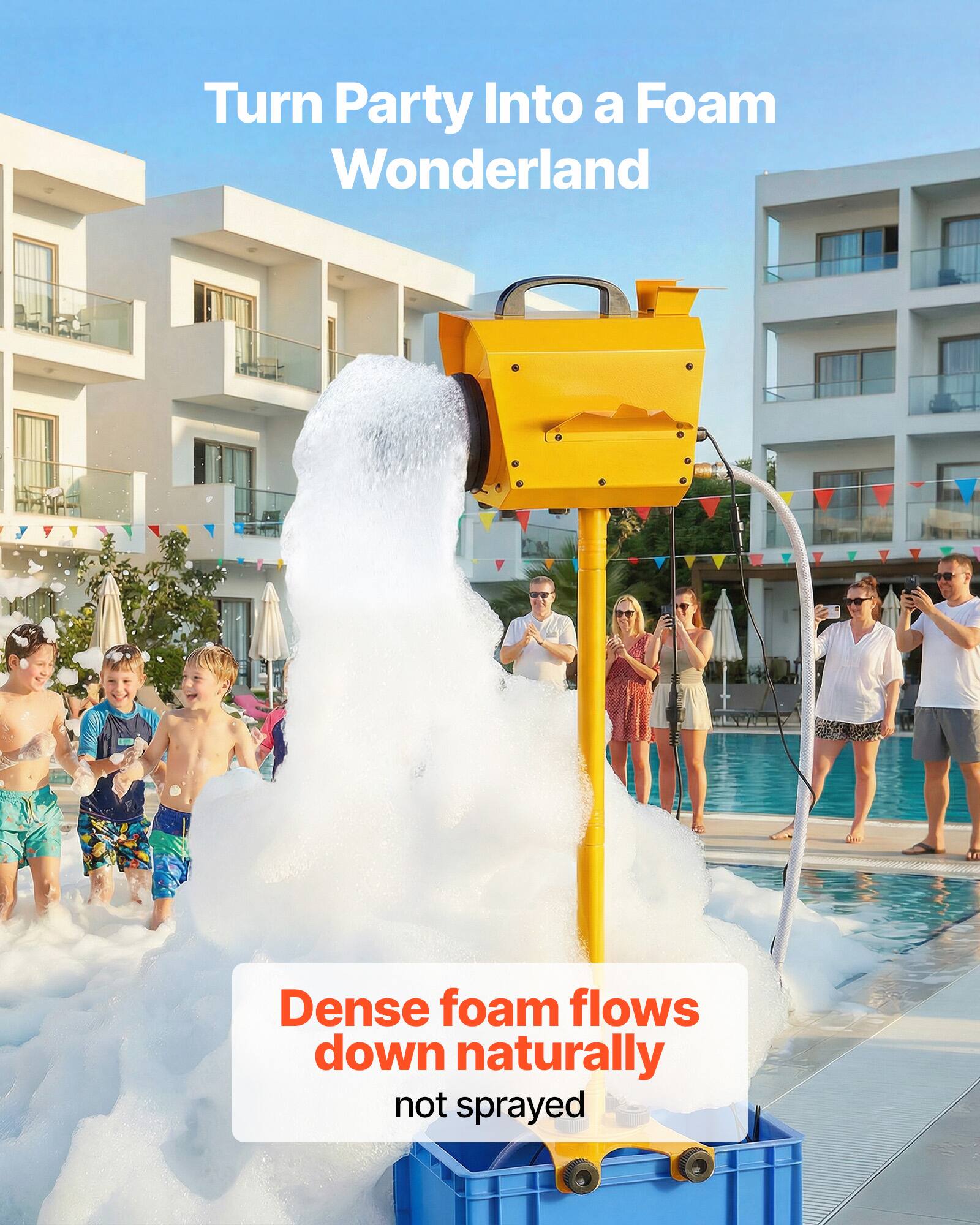 Turn Party Into a Foam Wonderland

Dense foam flows down naturally not sprayed