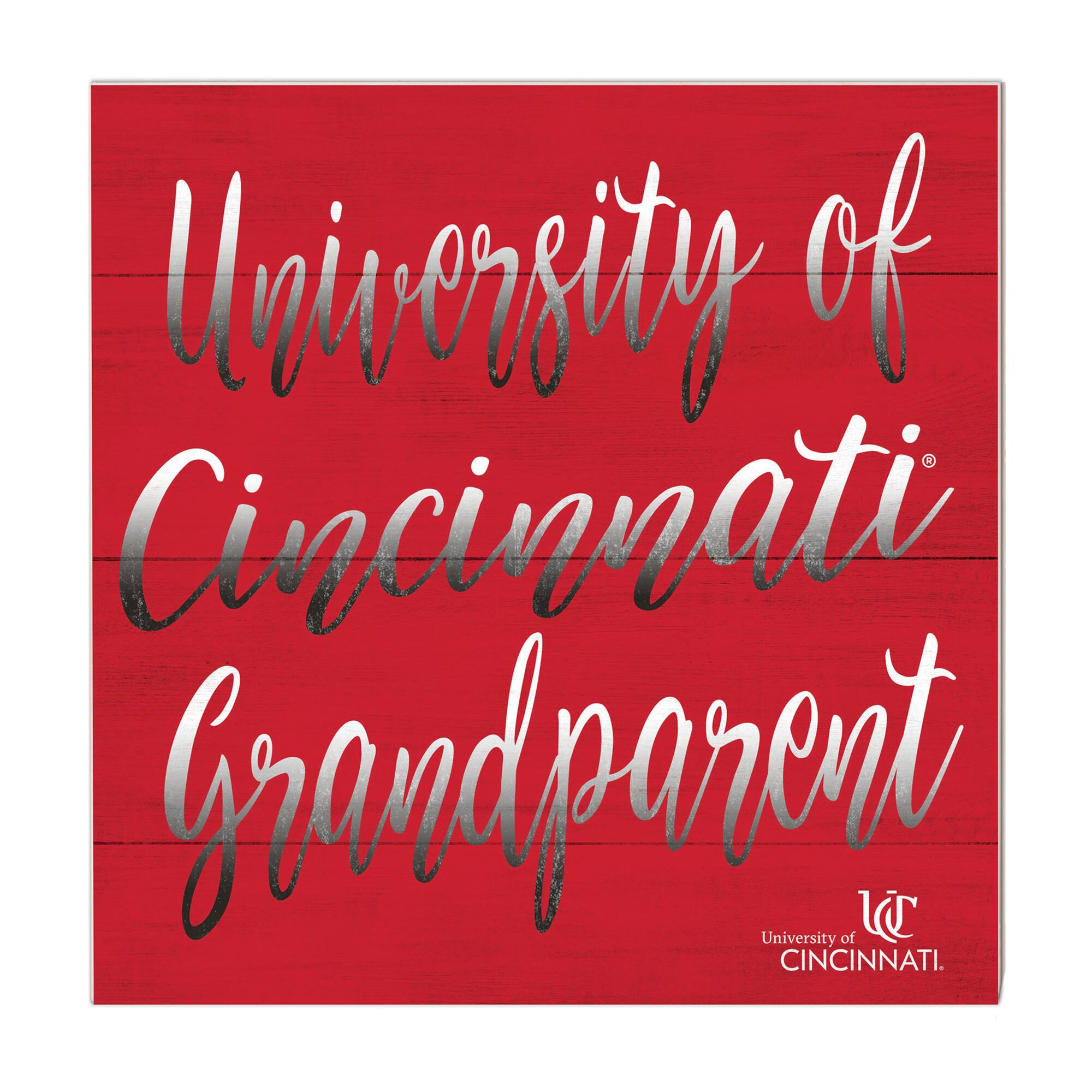 Red Cincinnati Bearcats 10'' x 10'' Grandparent Plaque