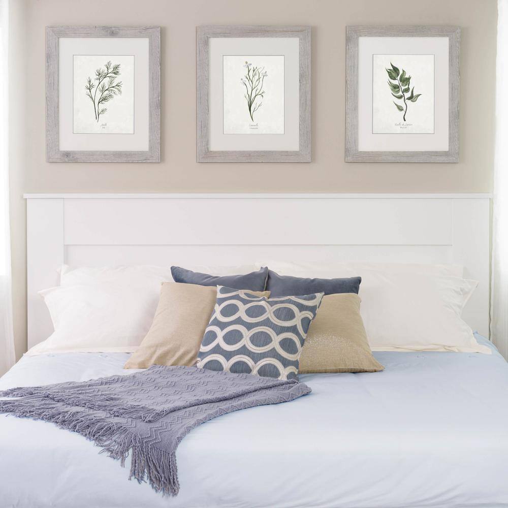 Back. Prepac - King Flat Panel Headboard, White - White.