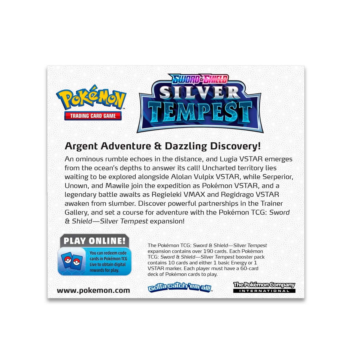 Pokemon - Sword & Shield - Silver Tempest Booster Box Pokemon - Sword & Shield - Silver Tempest Booster Box