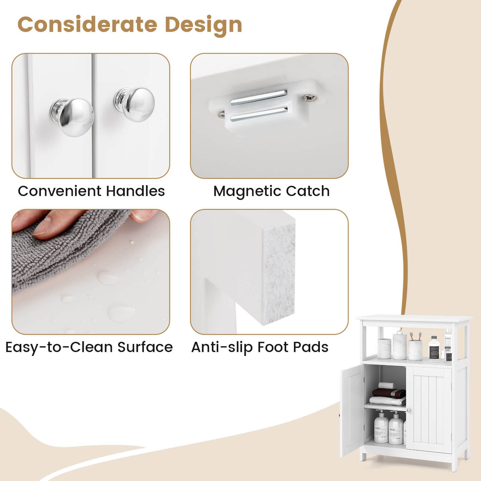 Considerate Design: Convenient Handles, Magnetic Catch, Easy-to-Clean Clean Surface, Anti-slip Foot Pads.