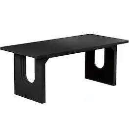 Kadyn - Study Writing Desk, Computer Desk,71" Executive Desk, Modern Computer Desk with Wood Double Pedestal Base - Black