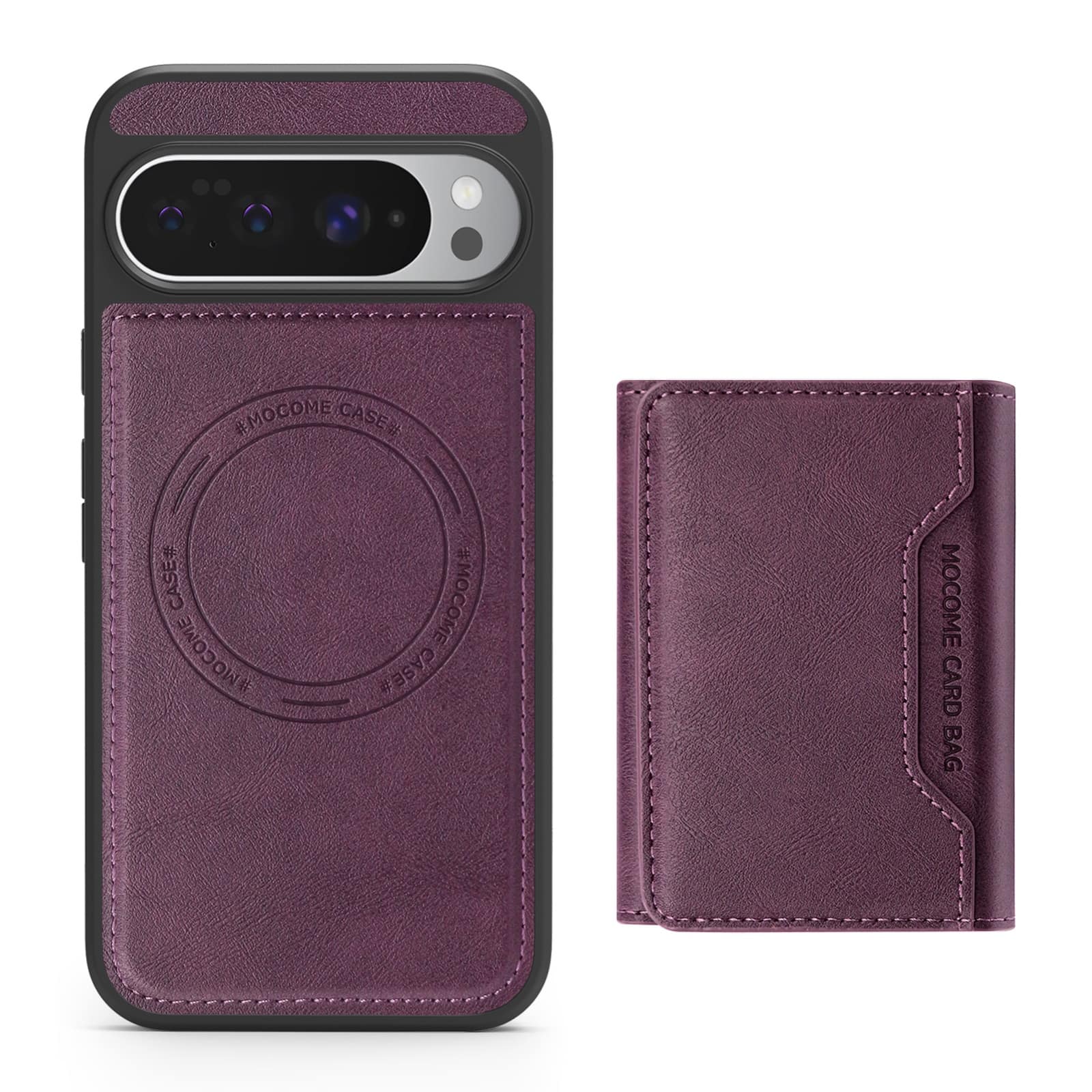 Dteck - for Google Pixel 10 Pro XL Detachable Wallet Case,Shock-Absorbent Magnetic RFID Blocking 2 In 1 Card Holder Cover - Purple price history on PriceWatchPro