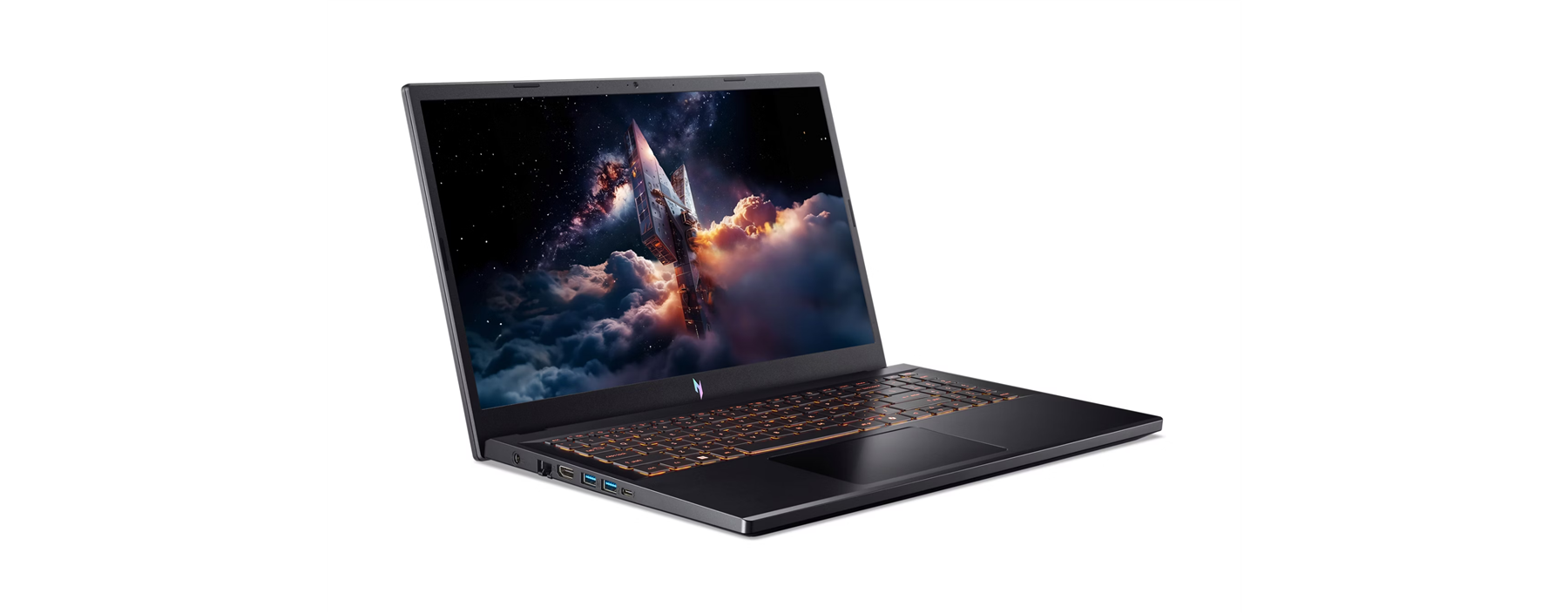 Angle. Acer - Acer Nitro V 15.6" 165Hz, i7-13620H, RTX 5050, 16GB, 512GB SSD, Win 11 Gaming Laptop.