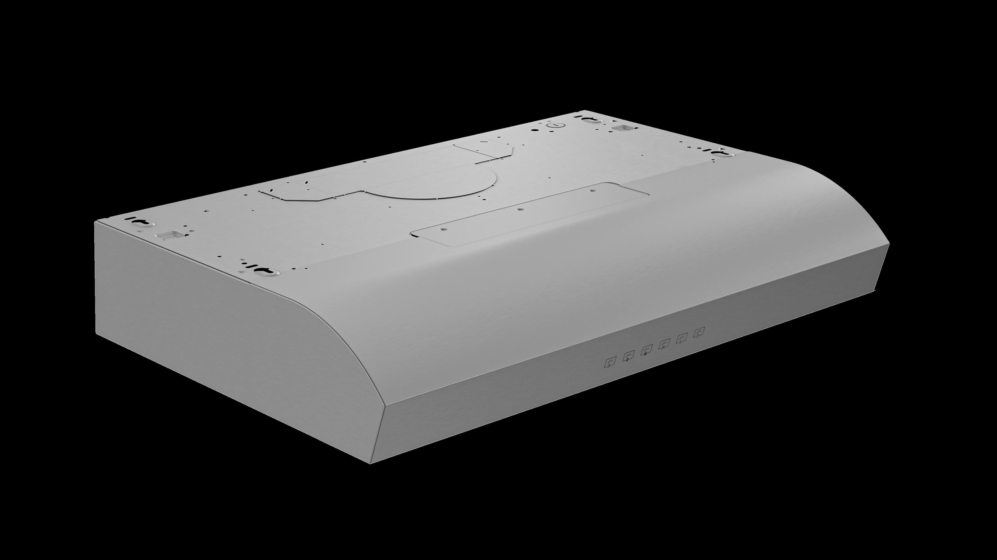 Alt View 3. Broan - Mantra 30-Inch 490 MAX Blower CFM 1.0 Sones Range Hood - Stainless Steel.