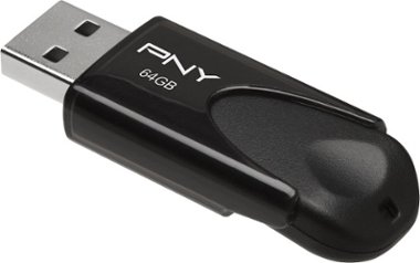 PNY - 64GB Attaché USB 2.0 Flash Drive - Black - Front_Zoom