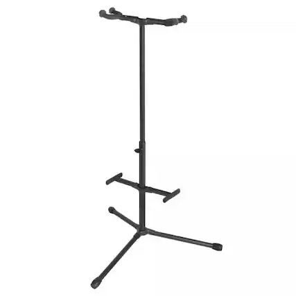 Front. On Stage Stands - On-Stage GS7255 Double Hang-It Guitar Stand,Black - Black.