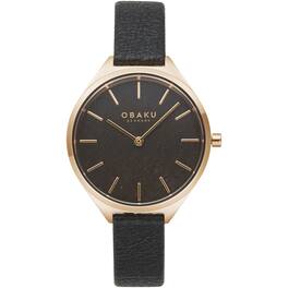 Obaku - Women's Kaffe Dial Watch - V257LHVNRB - Black