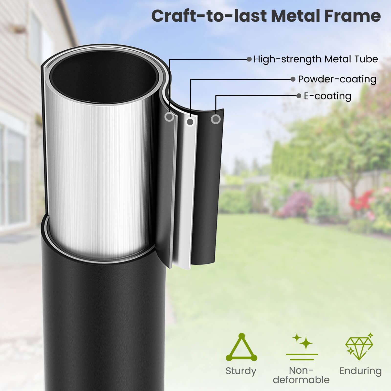 Craft-to-last Metal Frame, High-strength Metal Tube, Powder-coating, E-coating, Sturdy, Non-deformable, Enduring
