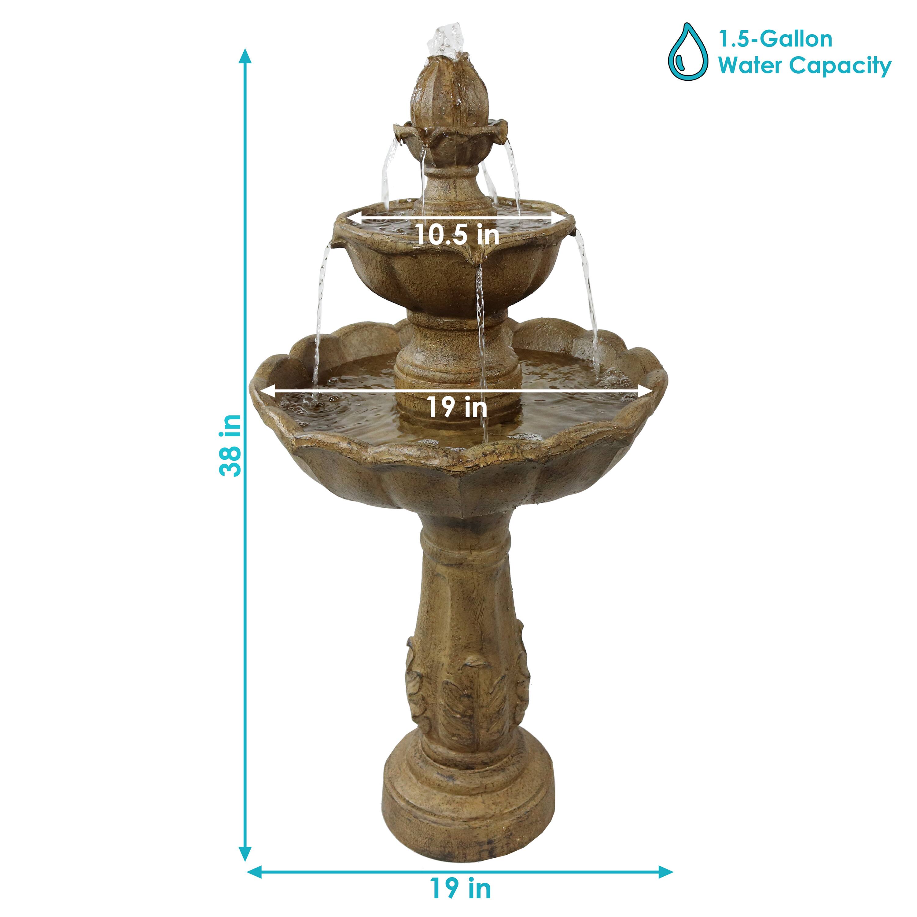 1.5-Gallon Water Capacity

38 in

19 in

19 in

10.5 in