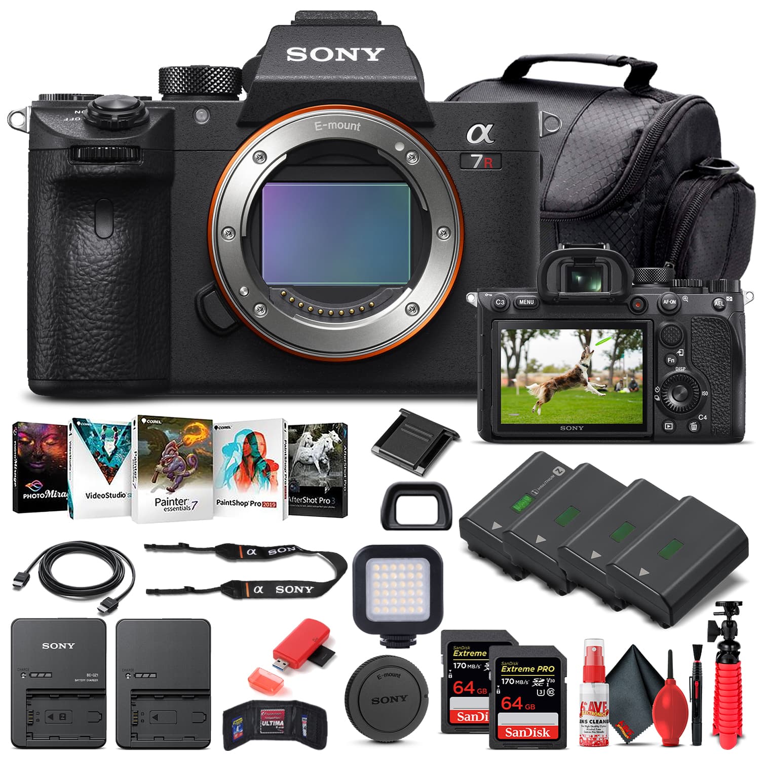 Sony - Alpha a7R IV Mirrorless Camera Body Only ILCE7RM4/B Pro Bundle (International Version) - Black w/ Pro Bundle