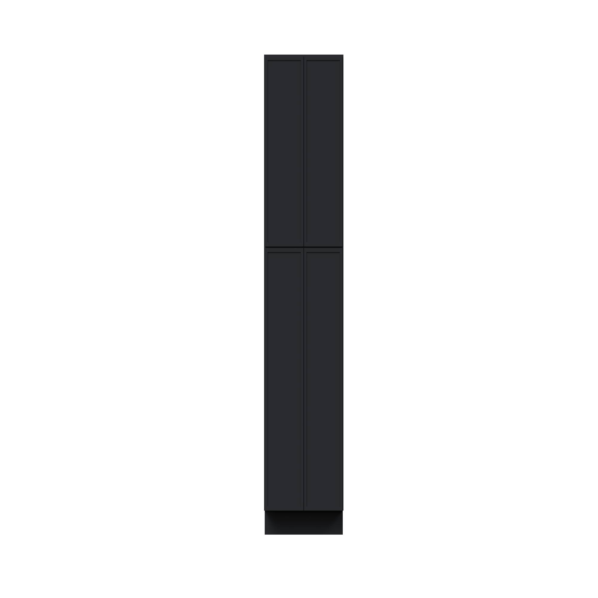 Alt View 1. Boyel Living - 24-in W x 90-in H x 27-in D Shaker RTA Kitchen Pantry Tall Cabinet with Soft-Close - Black.