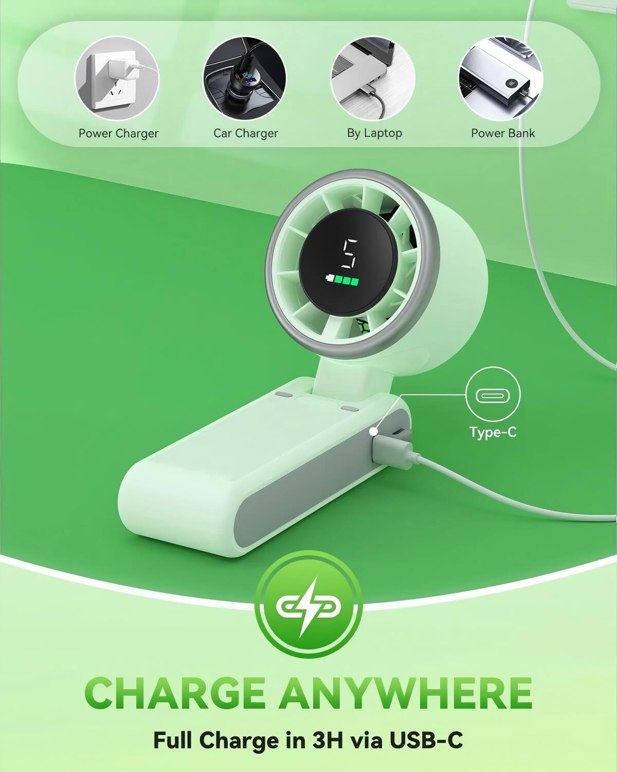 Power Charger Car Charger By Laptop Power Bank - &P CHARGE ANYWHERE Full Charge in 3H via USB-C