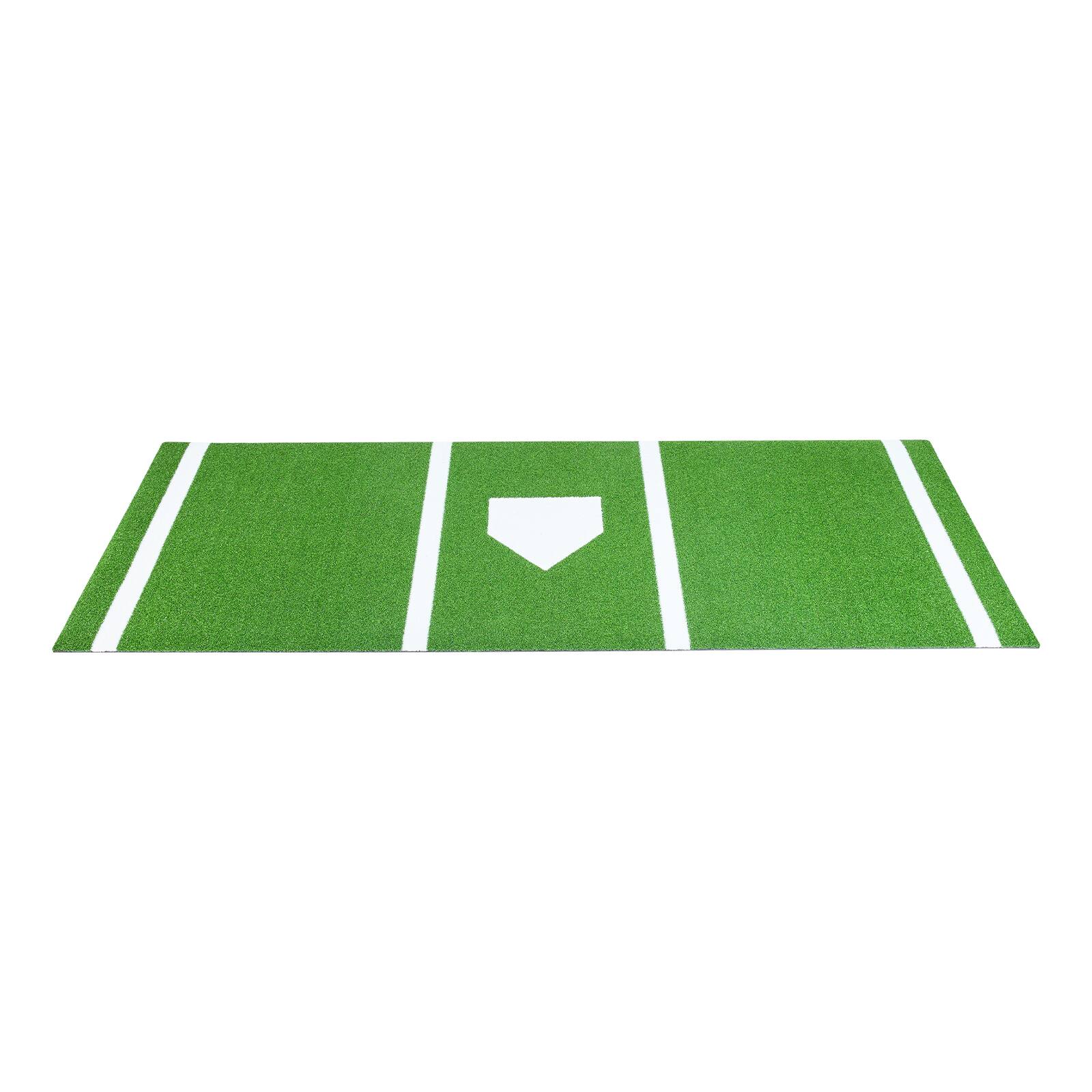 Alt View 5. VEVOR - 10x3.8 ft Baseball Softball Hitting Batting Mat, Indoor/Outdoor Anti-Slip Anti-Fade Softball Mat - Green.