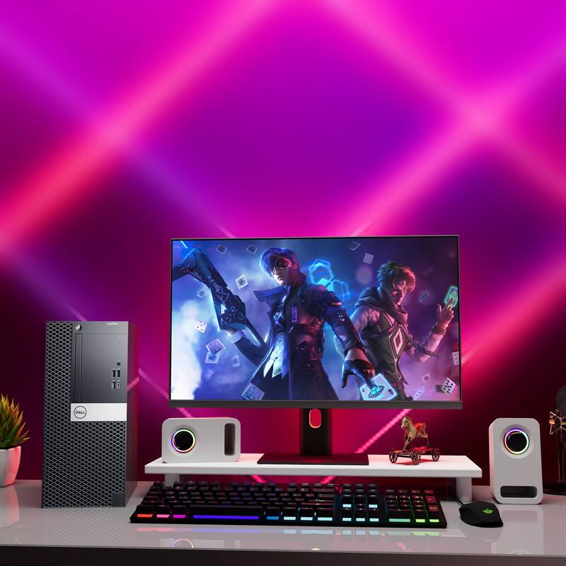 Alt View 3. Dell - OptiPlex Tower Gaming Desktop PC | Intel i5-9th | 16GB DDR4 RAM | 256GB +500GB HDD | NVIDIA GTX 1050Ti |WiFi | Win11 - Black.