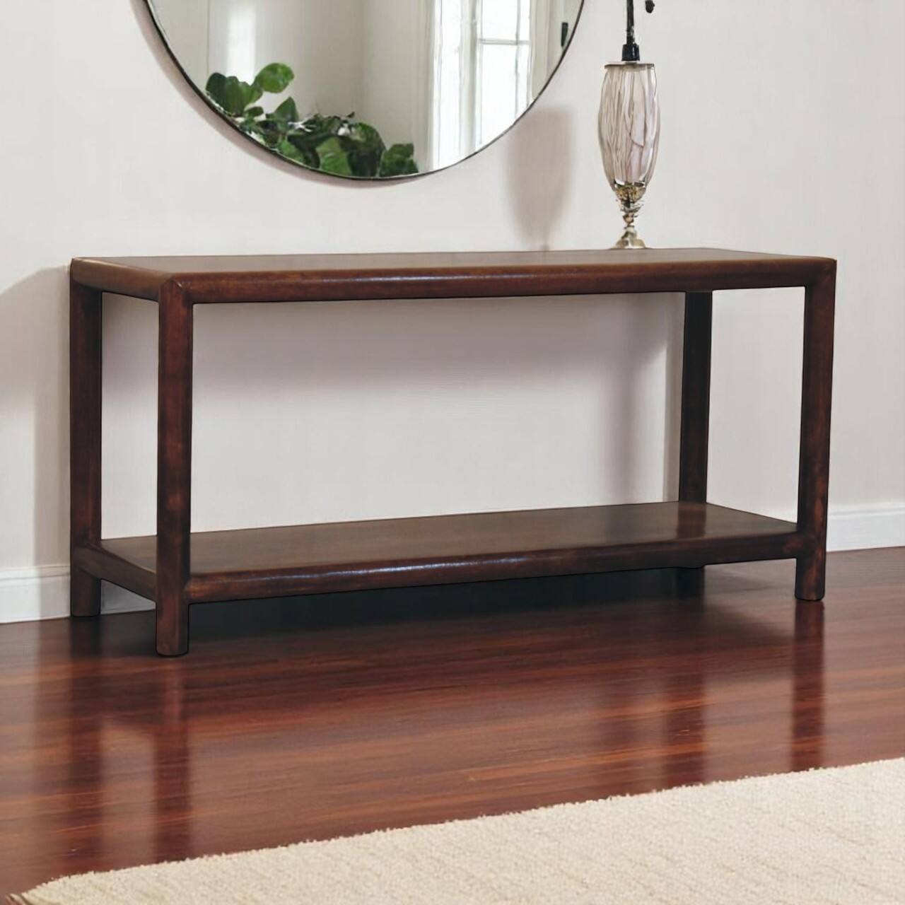 Alt View 5. Artisan Furniture - Artisan Furniture Solid Wood Regency Bench, 1 Open Slot, Dark Brown - Dark Brown.