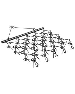 VEVOR - Drag Harrow, 5 x 4.5 ft Durable Chain Harrow with 60 Sharp Teeth, Suitable for ATV UTV Tractor, for Soil Preparation - Black