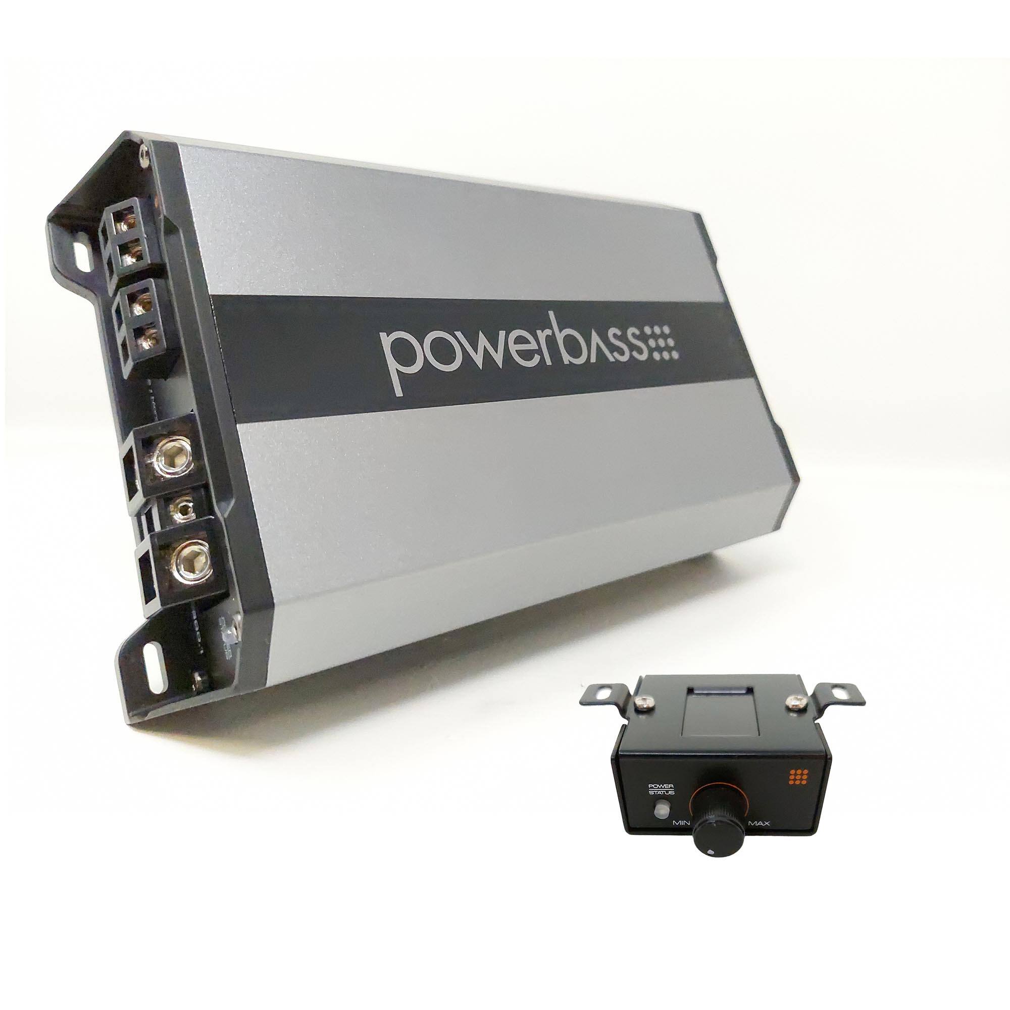 Front. Powerbass - PowerBass PBM-500.1 - 500Watt x 1 (2 ohm) Mono Mini Amplifier - Black/Gray.