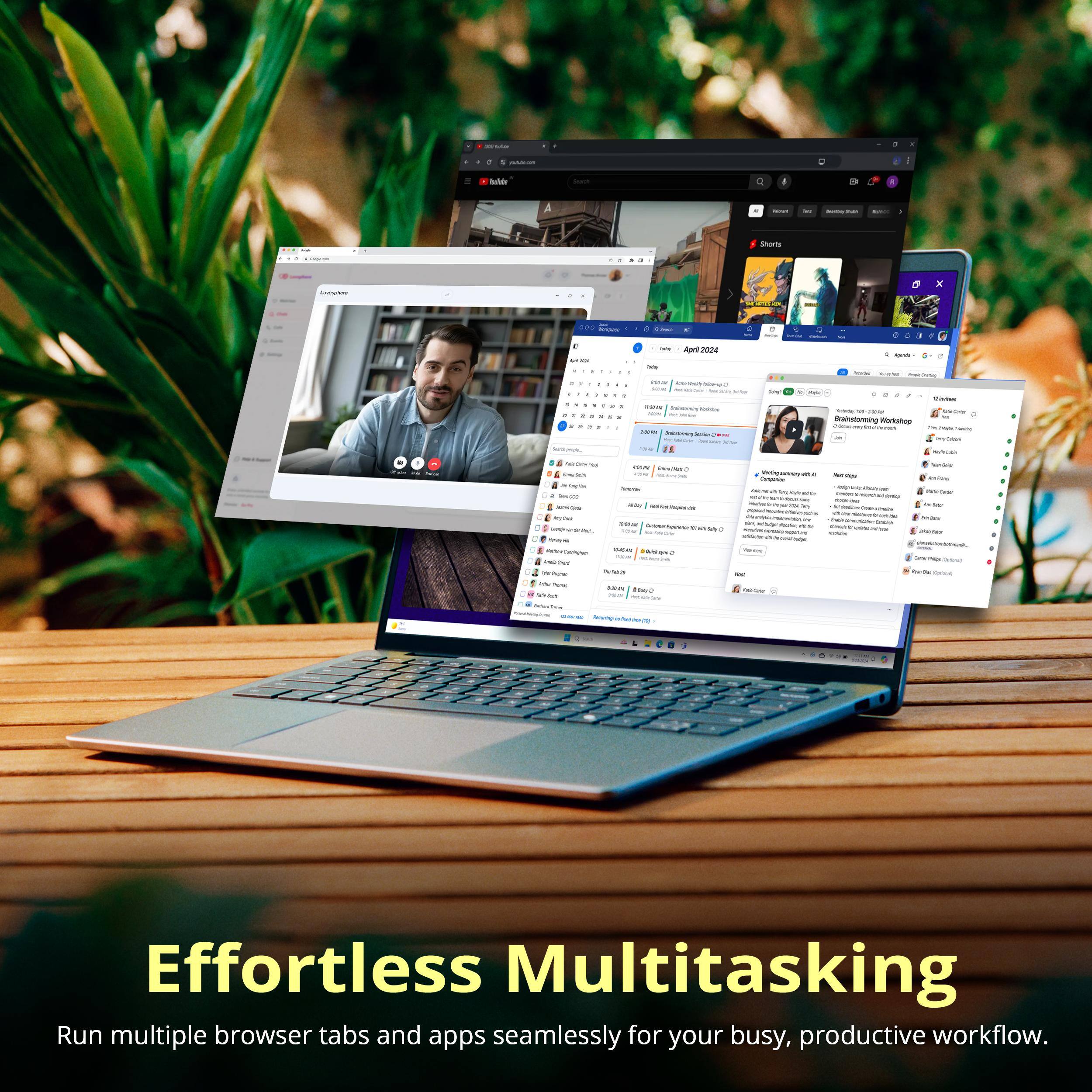 Effortless Multitasking  
Run multiple browser tabs and apps seamlessly for your busy, productive workflow.