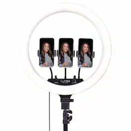 LuMee - 18" RGB Ring Light with Tripod Stand, Black