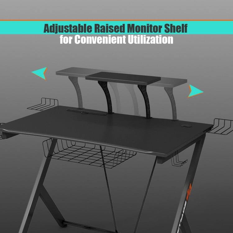 Adjustable Raised Monitor Shelf for Convenient Utilization