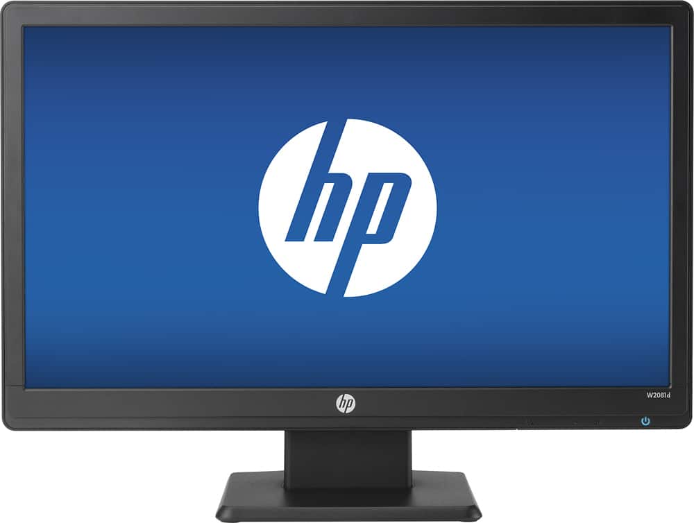 Front. HP - 20" LED HD Monitor - Silver/Black.