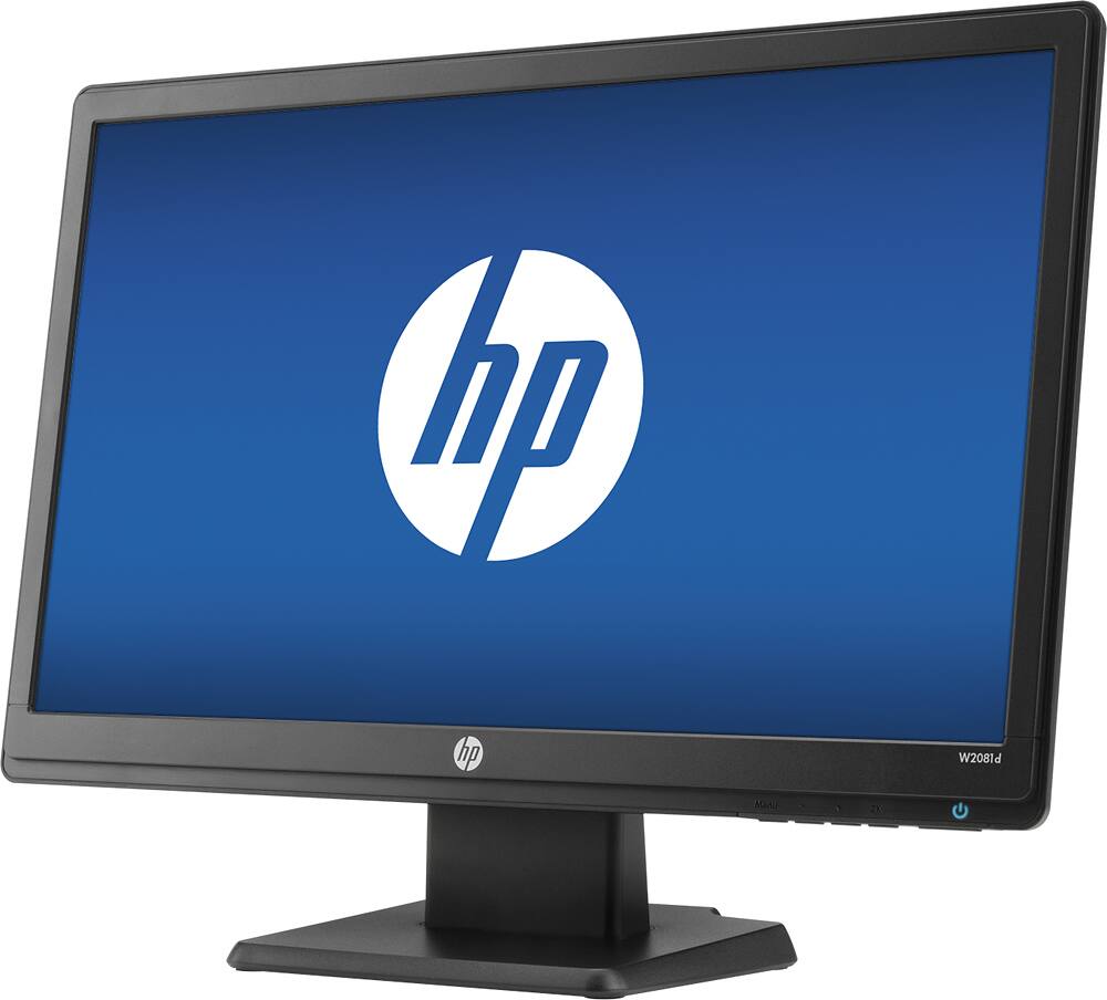 Left. HP - 20" LED HD Monitor - Silver/Black.
