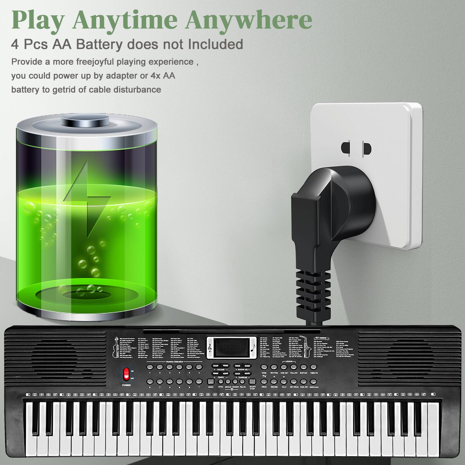 Play Anytime Anywhere

4 Pcs AA Battery does not Included

Provide a more freejoyful playing experience, you could power up by adapter or 4x AA battery to getrid of cable disturbance