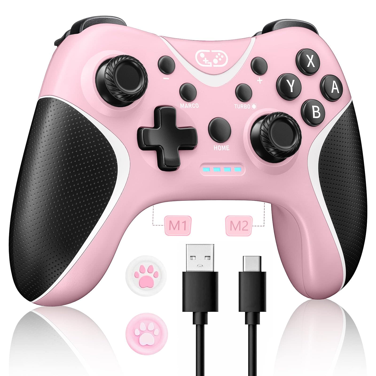 HM 1810 - Wireless Pro Controller Compatible With Switch/lite/oled/switch 2 Windows Pc Ios And Android - Vibrating - Default