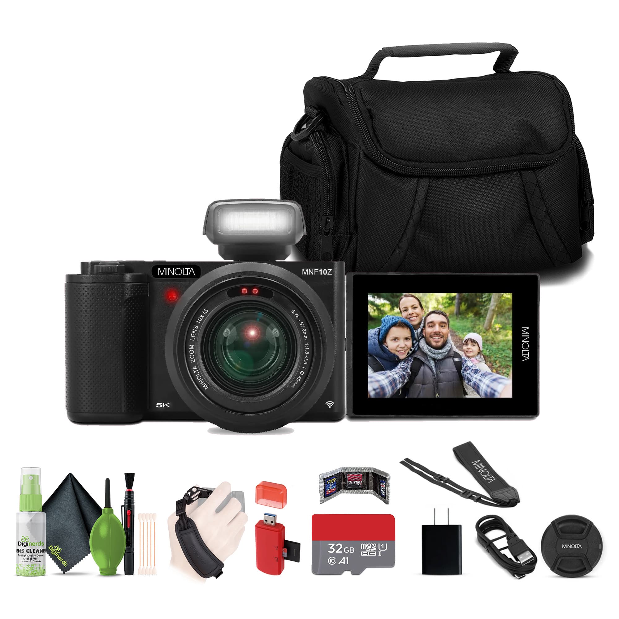 Minolta - 72MP Camera w/10x Optical Zoom - Black