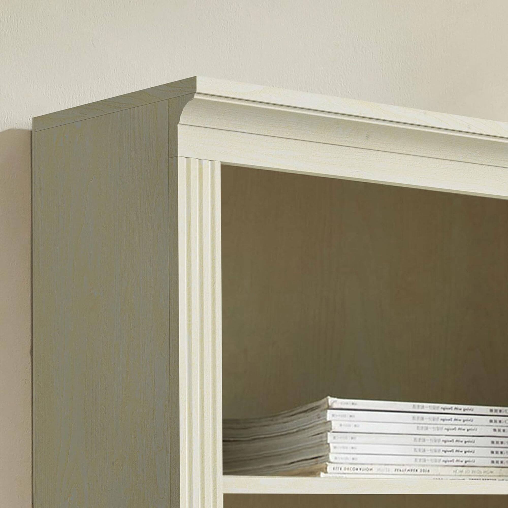 Alt View 5. VAUXHILL & CO. - VAUXHILL & CO. Halston Multi-Depth Bookcase, Adjustable Shelving Unit, Cream - Cream.