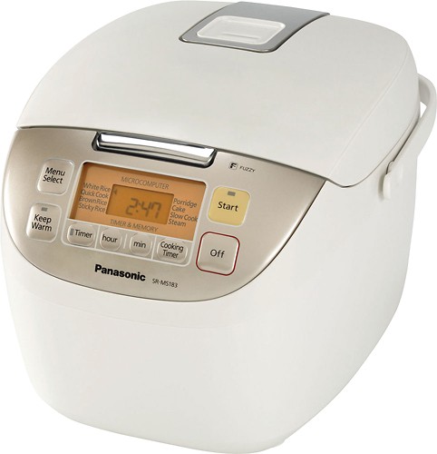 Best Buy: Panasonic Fuzzy Logic 20-Cup Rice Cooker White SR-MS183