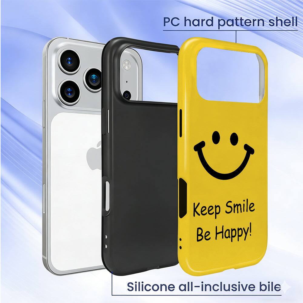 PC hard pattern shell  
Keep Smile Be Happy!  
Silicone all-inclusive bile