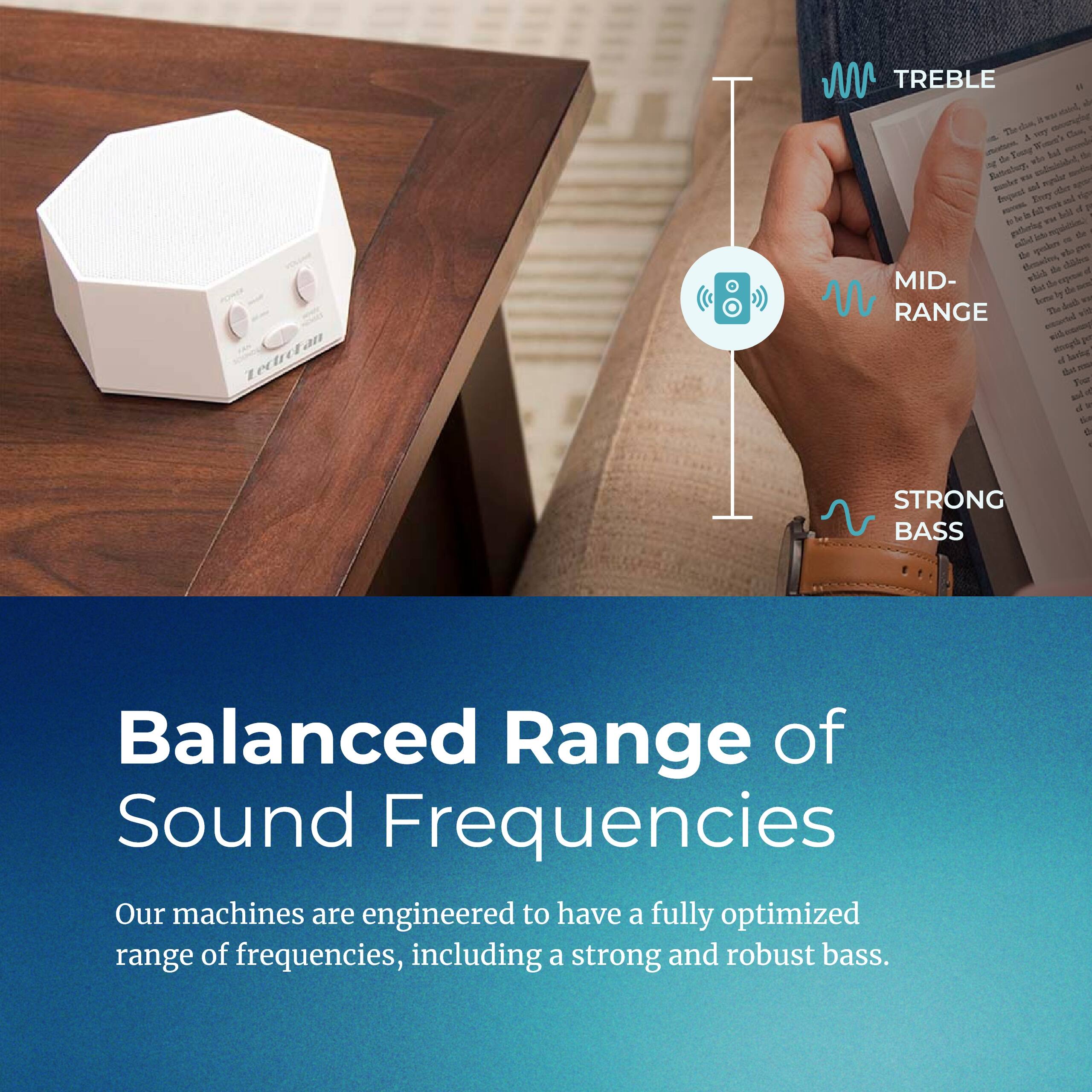 Balanced Range of Sound Frequencies

Our machines are engineered to have a fully optimized range of frequencies, including a strong and robust bass.