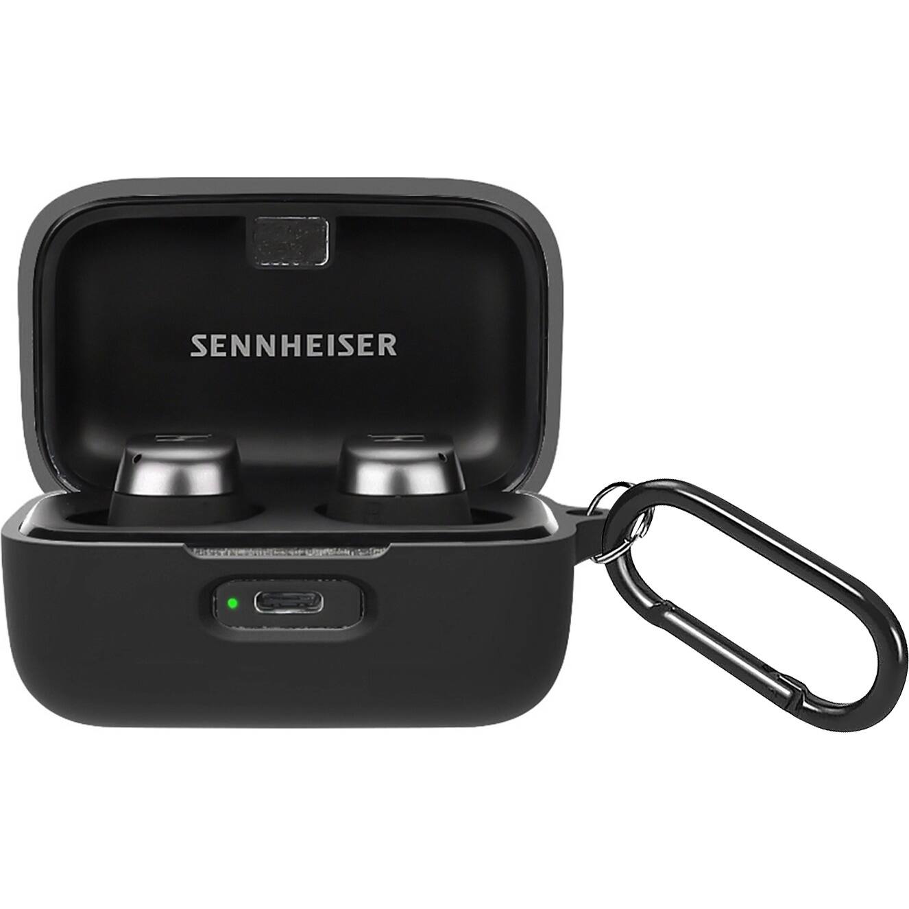 Alt View 11. SaharaCase - Venture Series Silicone Case for Sennheiser MOMENTUM True Wireless 4 Headphones - Black.