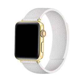 Posh Tech - Lychee Magnetic Silicone Band for Apple Watch - Cloud White