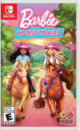 NINTENDO SWITCH - Barbie HORSE TRAILS - CANTERBURY TRAILS - EVERYONE ENFANTS et ADULTES - E ESRB - OG Outright Games - E (Everyone)