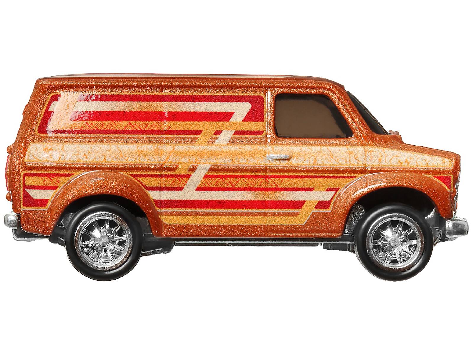 Angle. Hot Wheels - Ford Transit Supervan Copper Metallic with Graphics "Boulevard" Series Diecast Model Car by Hot Wheels - Copper Metallic.