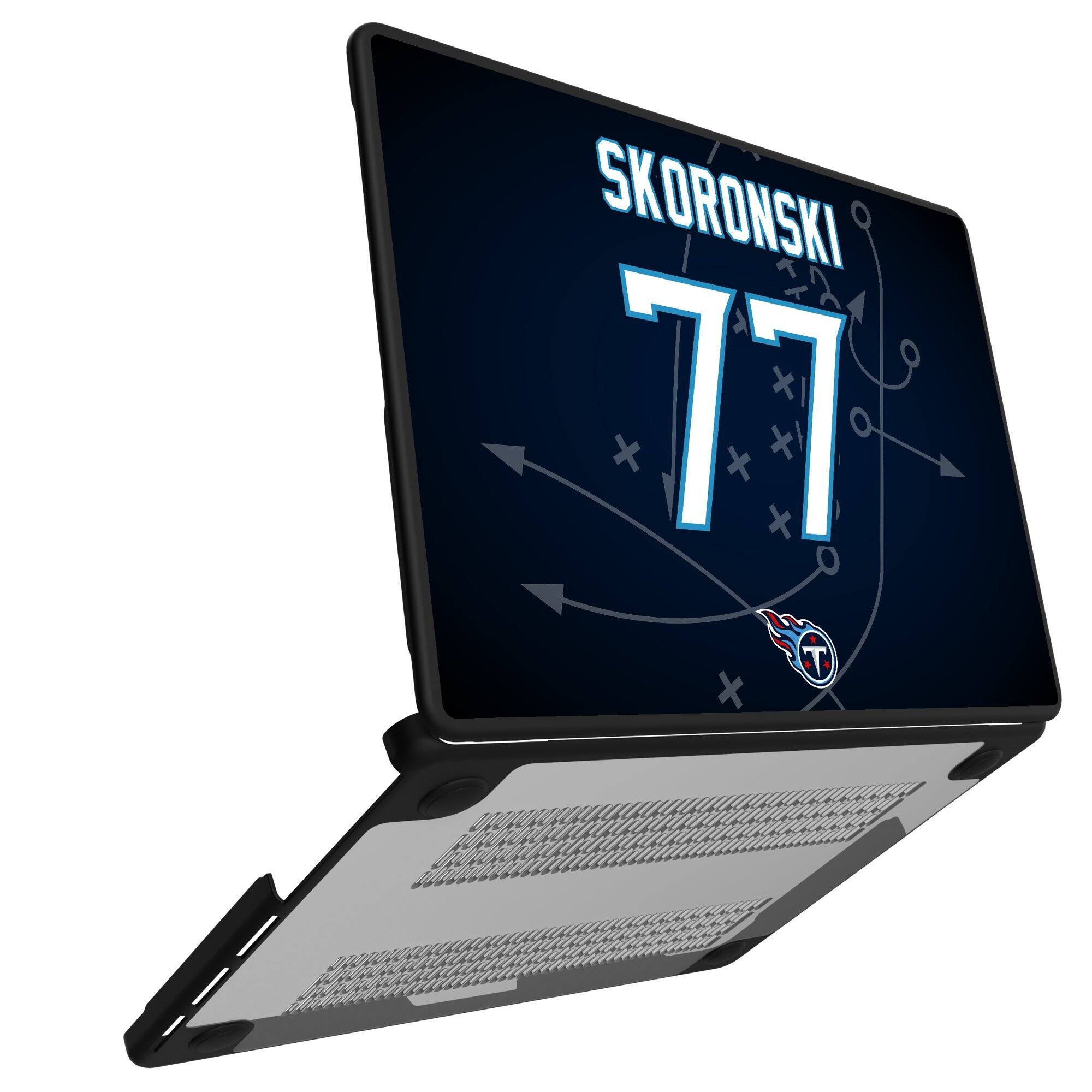 Alt View 1. Keyscaper - Peter Skoronski Tennessee Titans MacBook Case - Pro 13 in - Multicolor.