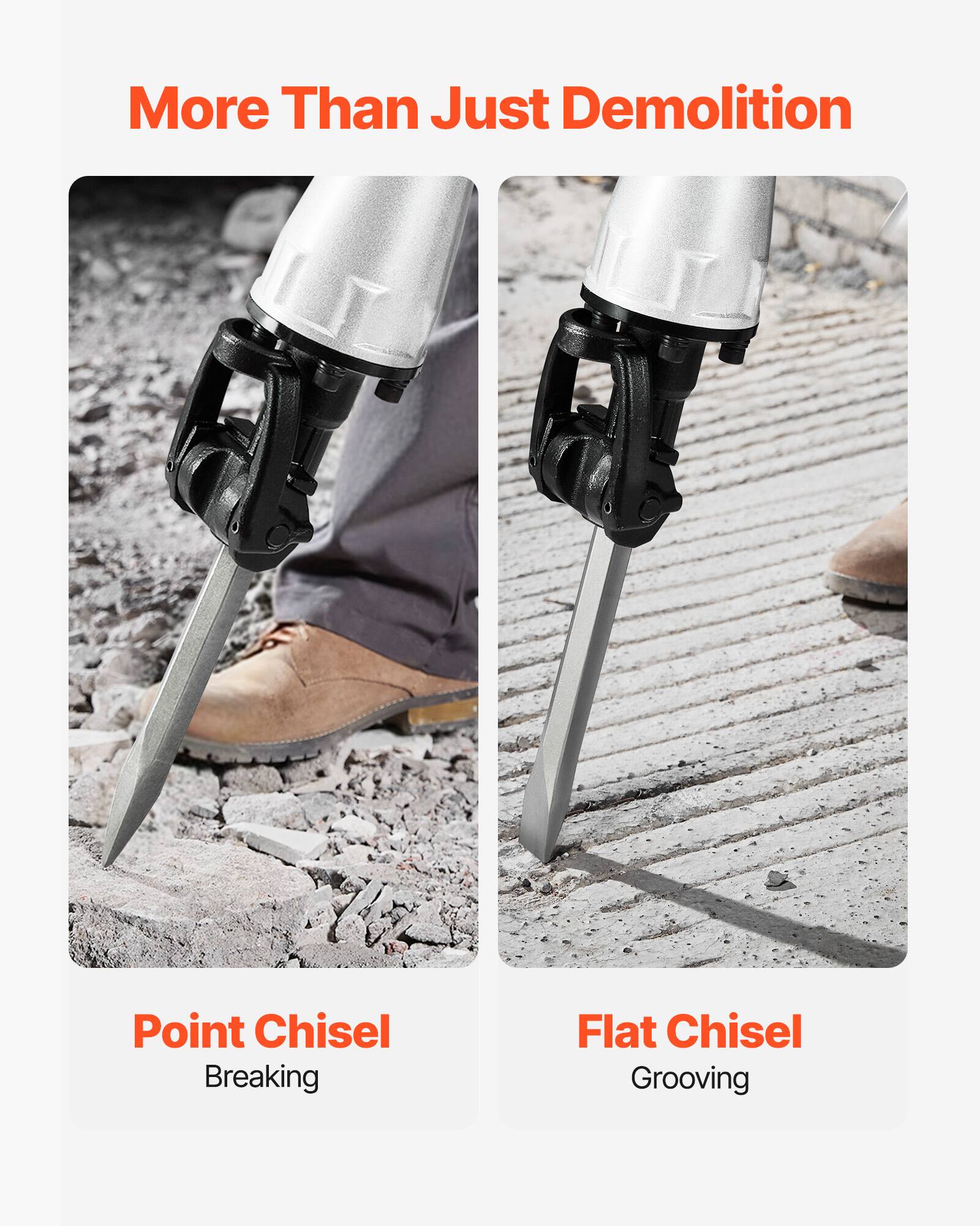 More Than Just Demolition

Point Chisel Breaking

Flat Chisel Grooving