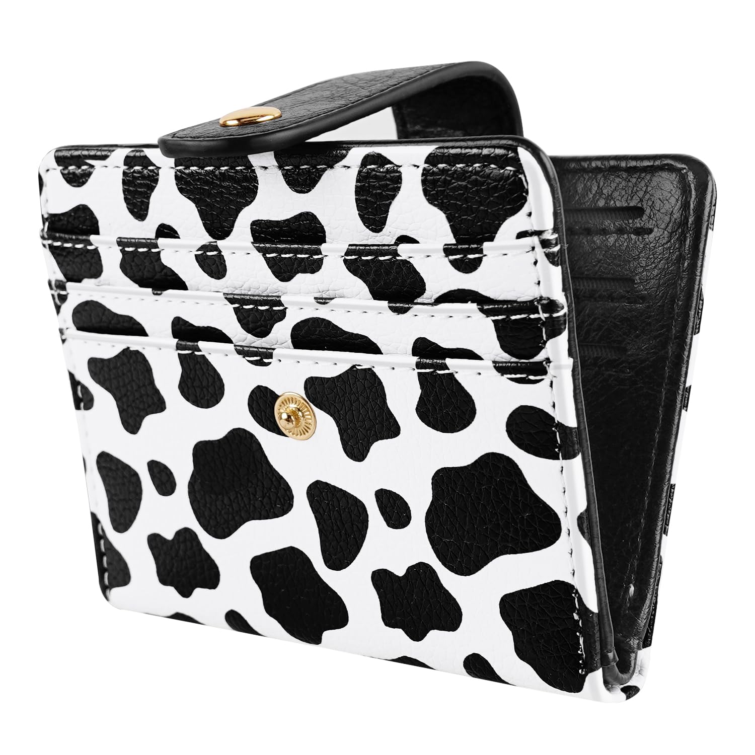 Jadie Link - Slim Bifold Wallet Rfid Credit Card Small Cute Holder Women Pink Flowers Minimalist, Slim Discreet Our minimalist wallet - Cow