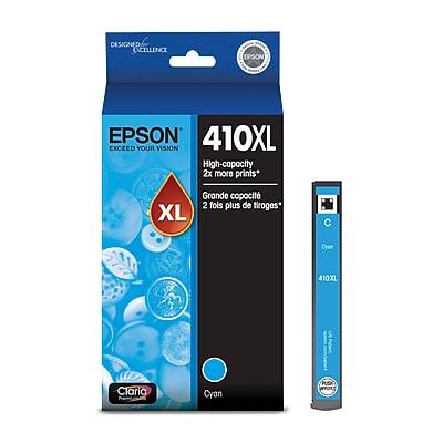 DESIGNED FOR EXCELLENCE

EPSON
EXCEED YOUR VISION

410XL
High-capacity* 2x more prints*
Grande capacité* 2 fois plus d'impressions*

XL
Cyan

Claria
Ink

*Based on Epson testing. Actual results may vary.