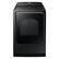 Front. Samsung - 7.4 Cu. Ft. Smart Electric Dryer with Steam and Pet Care Dry - Brushed Black.