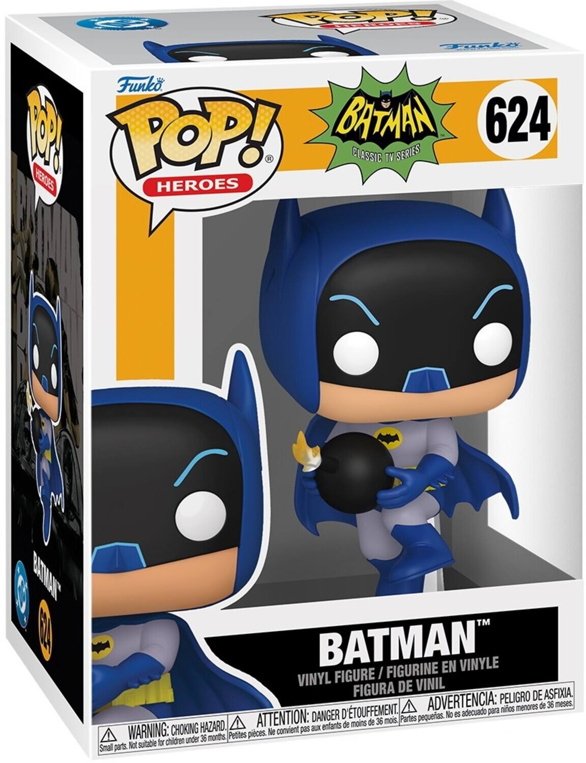 Funko POP! HEROES BATMAN 624 CLASSIC TV SERIES VINYL FIGURE / FIGURINE EN VINYLE / FIGURA DE VINIL

WARNING: CHOKING HAZARD. ATTENTION: DANGER D'ÉTOUFFEMENT. ADVERTENCIA: PELIGRO DE ASFIXIA. D'TOUFFEMENT. ADVERTENCIA: ninos menores de 36 meses. DANGER No es adecuado para ATTENTION: de 36 mois, Partes pequeas. HAZARD. enfants de moins WARNING: CHOKING e convient pas aux 36 months Petites pieces. Suitable for children under Small parts. Not